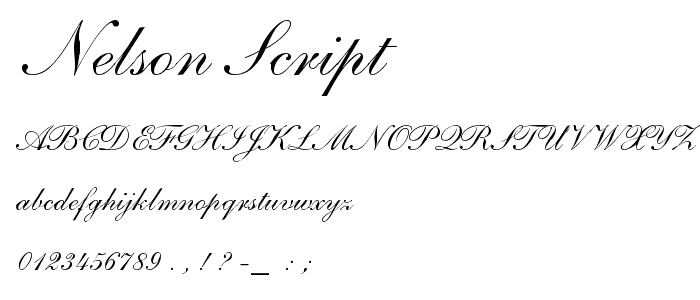 Nelson Script font